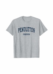 Pendleton Oregon OR Vintage Varsity Sports Navy Design T-Shirt