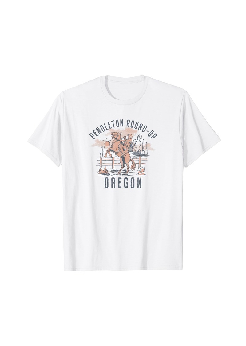 Pendleton Round-Up Oregon Rodeo Cowboy and Horse T-Shirt