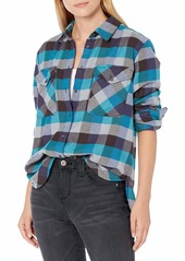 Pendleton Women's Elbow Patch Cotton Flannel Shirt  XXS