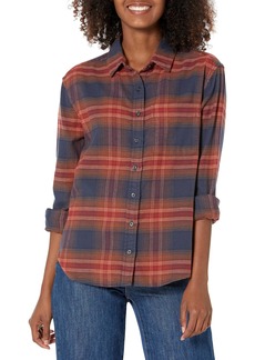 Pendleton Women's Long Sleeve Boyfriend Fit Cotton Flannel Shirt