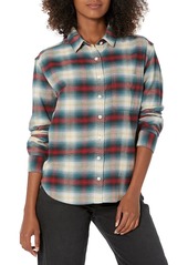 Pendleton Women's Long Sleeve Boyfriend Fit Cotton Flannel Shirt