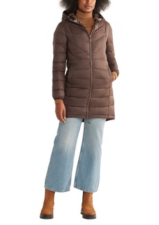 Pendleton Women's Sapphire Long Packable Hooded Parka - Bridge Creek Brown