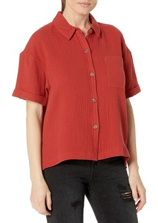 Pendleton Women's Short Sleeve Button Front Cotton Shirt  XL