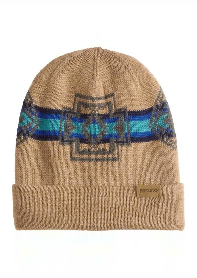 Pendleton Unisex Knit Beanie In Harding Taupe