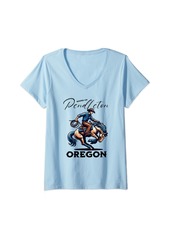 Womens Pendleton Round-Up Oregon Rodeo Days V-Neck T-Shirt