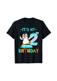 2nd Birthday Shirt Penguin Birthday Shirt 2 Year Old T-Shirt