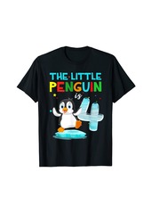 4th Birthday Shirt Penguin Shirts Birthday Shirt 4 Year Old T-Shirt