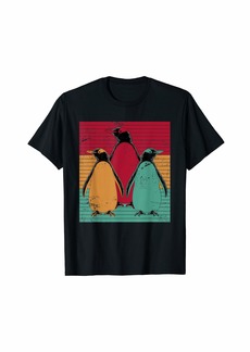 Antartica Animal Penguins Gift Retro Zoo Animal Penguin T-Shirt