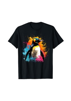Artistic Colorful Pop Art painted Penguin T-Shirt