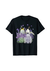 Beautiful Scene About Lovely Penguin Love Lavender T-Shirt