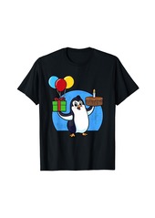 Birthday Hat Penguin Bday Balloon Theme Party Zookeeper T-Shirt