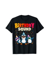 Birthday Squad Penguin Lover Bday Party Balloon Hats Theme T-Shirt