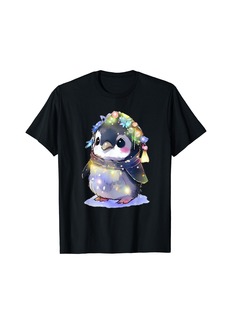 Christmas Lights Penguin Wearing Lights - Penguin Lover T-Shirt