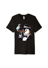 Classy Penguin Smoking Cigar Animals Majestic Smokers Premium T-Shirt