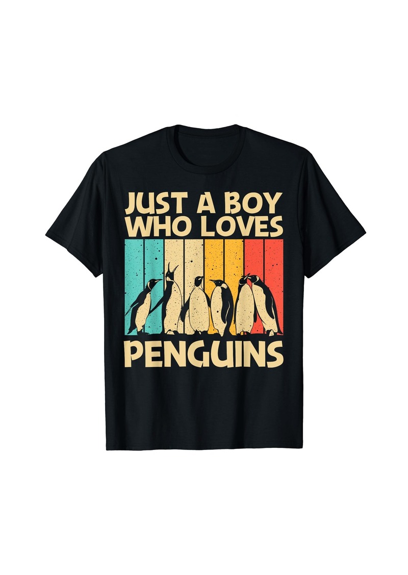 Cool Penguin Design For Boys Kids Emperor Penguin Bird Lover T-Shirt