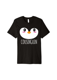 Cousinguin Penguin Baby Shower Cousin Funny Premium T-Shirt