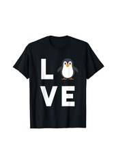 Cute I Love Penguins Bird Humor Funny Baby Penguin T-Shirt