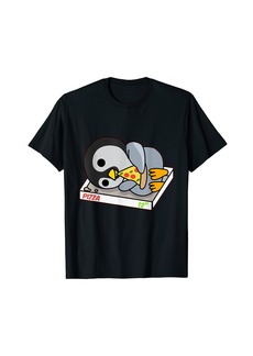 Cute Lazy Penguin Eating Pizza Funny Pizza Lovers Gift T-Shirt