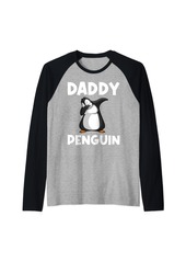 Cute Penguin For Men Dad Zookeeper Penguin Lovers Dabbing Raglan Baseball Tee