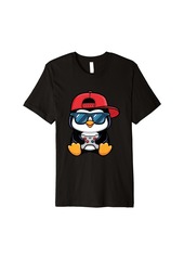 cute Penguin Gaming animal Lover logo Premium T-Shirt