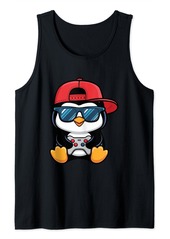 cute Penguin Gaming animal Lover logo Tank Top