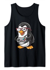 Cute Penguin Gaming animal Lover logo Tank Top