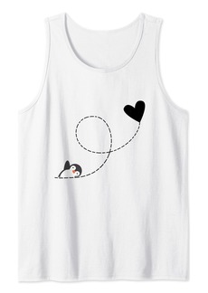 cute Penguin Heart Embrace Cute Birthday for All Ages Tank Top