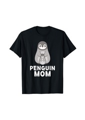 Cute Penguin Mom Penguin Mama Animals Lover T-Shirt