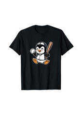 Cute Penguin Playing Baseball T-Shirt