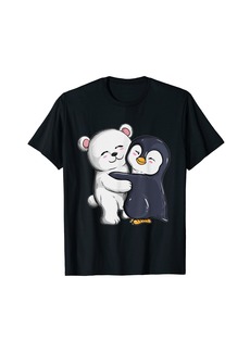 Cute Polar Bear Penguin Hugs Hugs Penguins Polar Bears T-Shirt