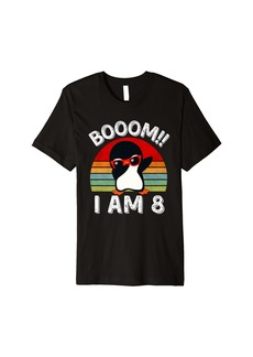 Dabbing Penguin It's My 8th Birthday for Super Boy Dabb Premium T-Shirt