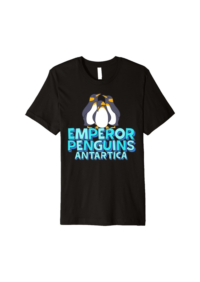 Emperor Penguins Antartica Penguin Lovers Retro Vintage Bird Premium T-Shirt