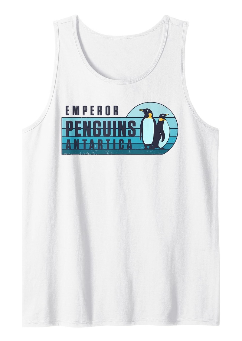 Emperor Penguins Antartica Penguin Lovers Retro Vintage Bird Tank Top