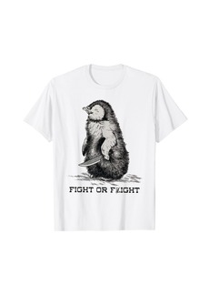 Fight or Flight Funny Penguin Pun Meme T-Shirt