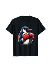 Fighting Penguin Boxing Gloves Animal Penguin Lovers MMA T-Shirt