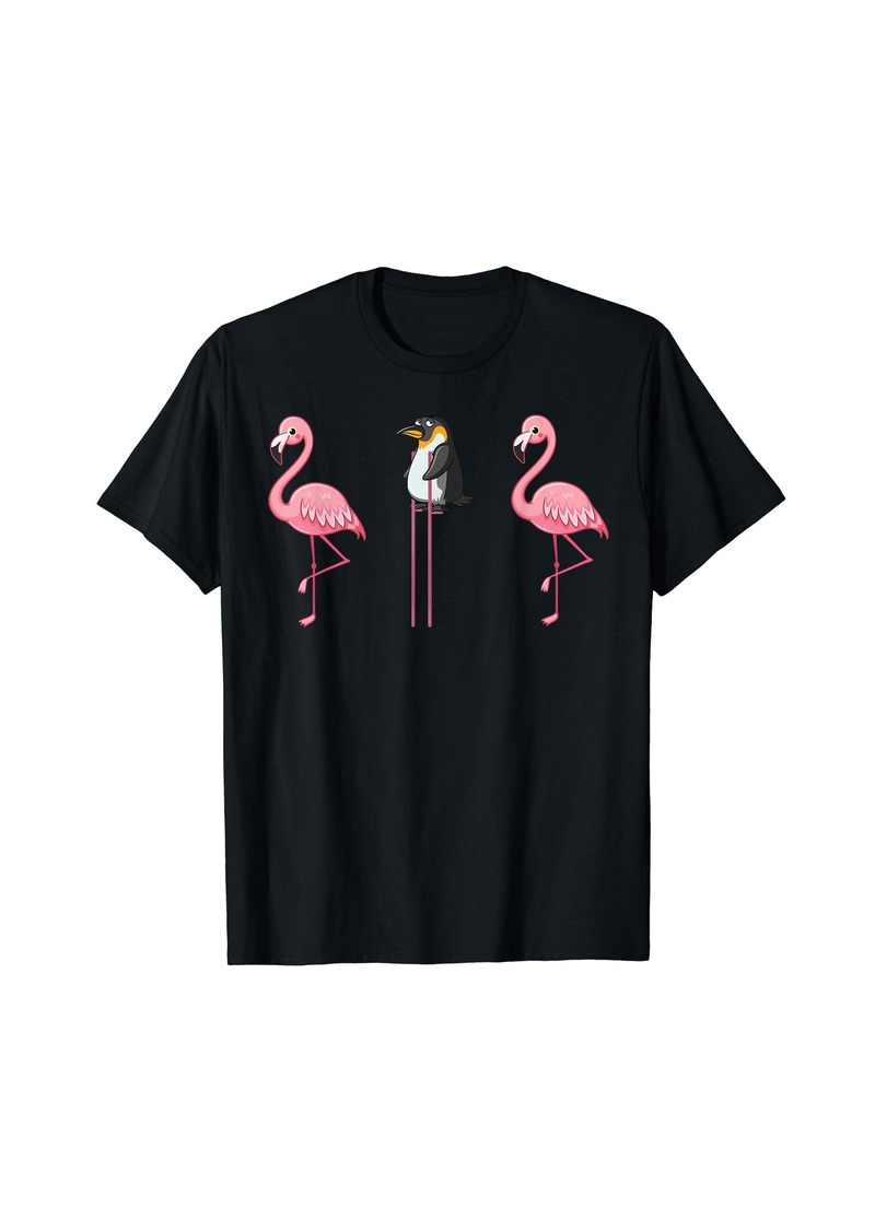 Flamingo Penguin On Stilts Tshirt Flamingo Lover Gifts T-Shirt