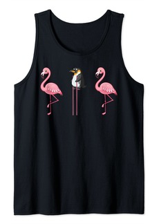 Flamingo Penguin On Stilts Tshirt Flamingo Lover Gifts Tank Top