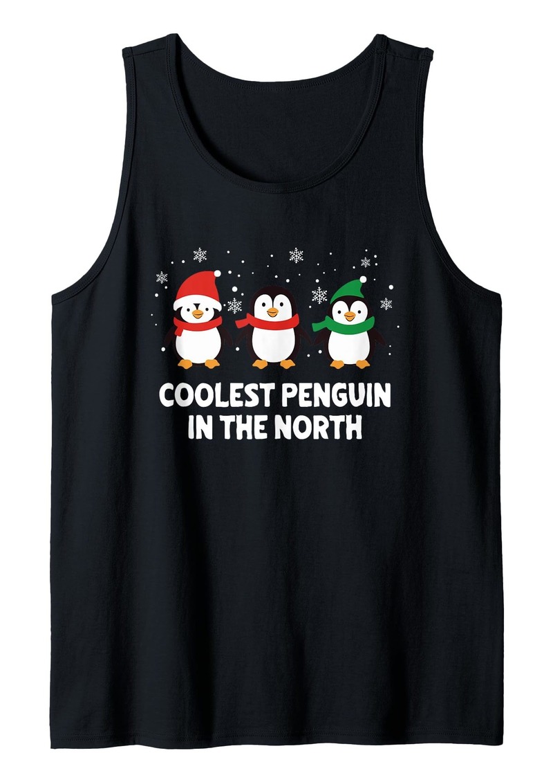 Funny Christmas Penguins Tank Top