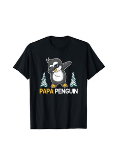 Funny Dabbing Penguin Papa Rockhopper Penguin Lovers Dad T-Shirt