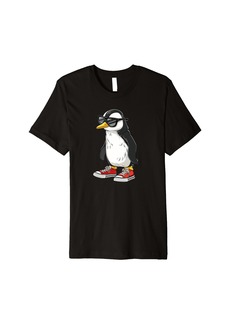 Funny Emperor Penguin loves cool Shoes and Sunglasses Premium T-Shirt