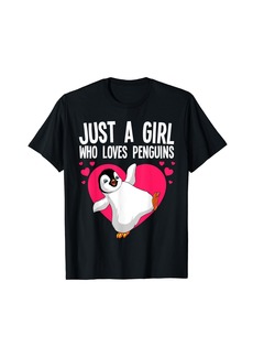 Funny Penguin Art For Women Girls Kids Her Penguin Lover T-Shirt