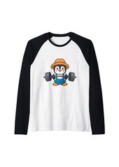 Funny penguin cute animals Raglan Baseball Tee