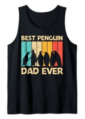 Funny Penguin For Dad Papa Penguins Bird Lover Animal Retro Tank Top