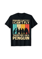 Funny Penguin For Men Women Penguins Bird Lover Animal Retro T-Shirt