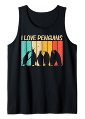 Funny Penguin For Men Women Penguins Bird Lover Animal Retro Tank Top