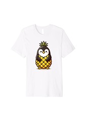 Funny Penguin Pineapple Animal Fruit Summer Lover Premium T-Shirt