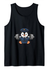 Funny Penguin Weightlifting cute Animal Tank Top