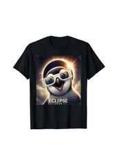 Funny Selfie Penguin Kids Womens Mens Solar Eclipse T-Shirt