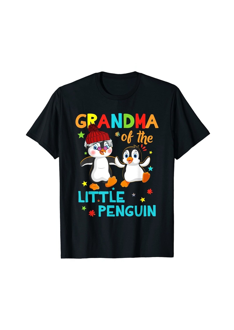 Grandma Of Little Penguin Birthday Family Shirts Matching T-Shirt