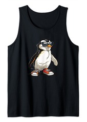 Happy Penguin with cool Boots and Sunglasses for Kicks Fans Tank Top